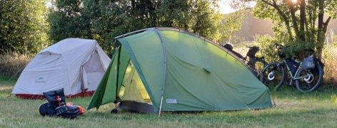 Bikepacking scene for freedom camping